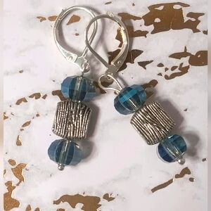 Handcrafted Beaded Dangle Minimalist Earrings By London Bridges 925  Hoo…